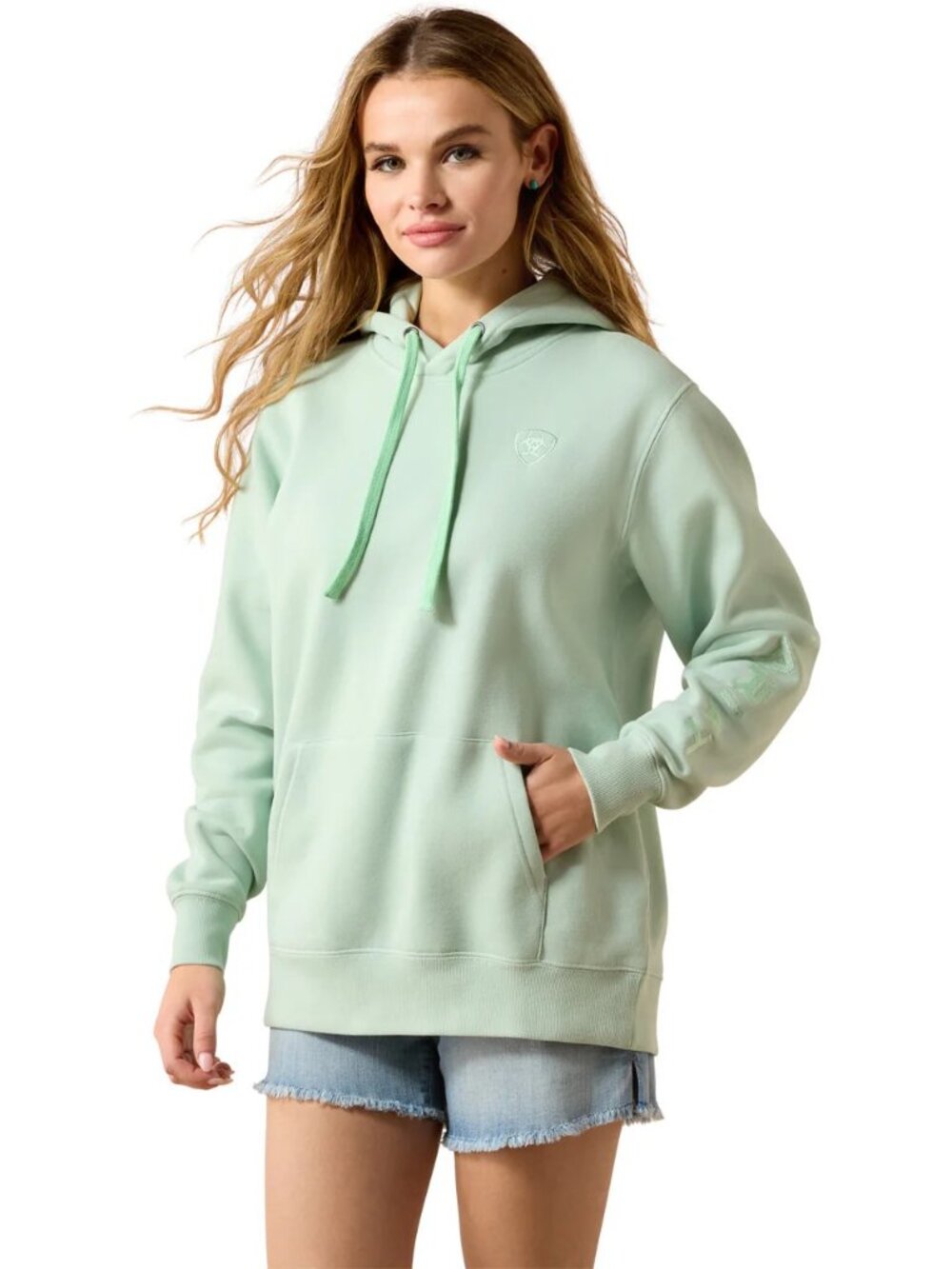Ariat Ladies Logo 2.0 Silt Green Hoodie 10071459 | NWT